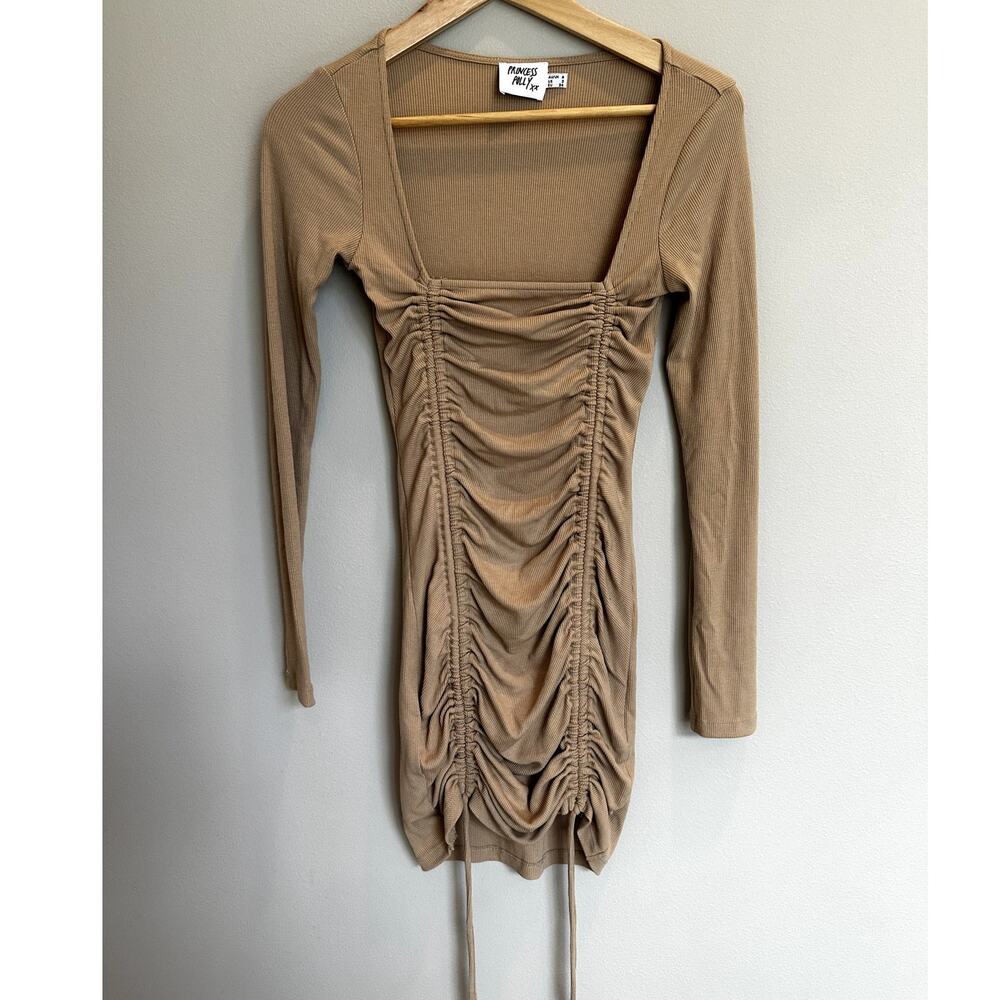 Princess Polly‎ Dress Mikayla Ruched Long Sleeve Mini Size 2